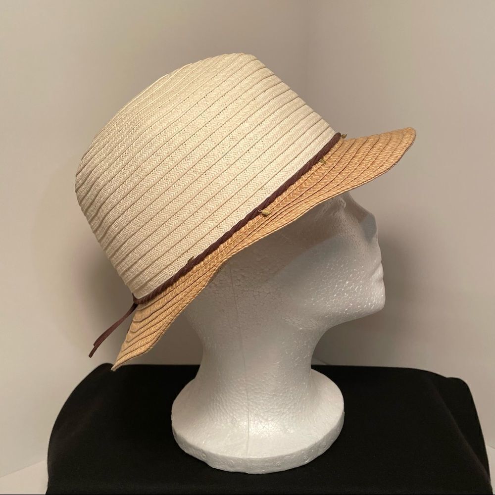 Panama Sun Hat Two Tone with Tie - Picture 5 of 7